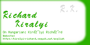 richard kiralyi business card